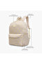 Heart Print Backpack with Adjustable Straps and Zip Closure - 17 inches - 6