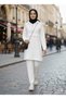 Women's New Season Stone-Collared Pants with Half Zipper K Hooded Top-Bottom Tunic Set - 2