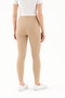 Sports Beige with Fleece Inside Shaping / Sculpting High Waist Corded Fabric Tights - 2