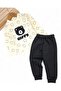 Baby Boy Winter 3-Thread Fleece-Lined Teddy Bear Embroidered B Printed Stylish Top and Bottom Set, 6-9-12-18-24 Months / - 2
