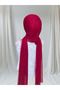Burgundy Stretch Fabric Fabric Single Ready-Made Veil Ready-Made Shawl Ready-Made Turban - 2