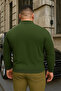 Men's Basic Plus Size Khaki Zippered Sweatshirt - 6