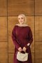 Women's Arma Detail Dress Burgundy - 7