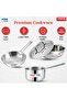 Platinum Triply Stainless Steel Cookware Set - 4 Pc (Kadai 24cm, Frypan 24cm, Saucepan 16cm) - 7