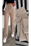 Trend Women's Loose-Legged Ribbed Fleece-Lined/Thermal Everyday Sweatpants
