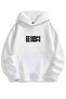 Unisex Hooded Sweatshirt with Be Dope Print Detail - Oversized Sweatshirt - 2