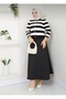 Women's Scuba Skirt Knitwear Buttoned Cardigan Hijab Suit Bhrs02 - 5