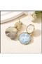 Hei Light Blue Gold Yellow Detailed Dangle Daily Wear Women's Earrings - 3