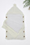 Baby Girl Boy Buttoned Cream Swaddle Blanket Stl7110
