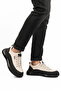 White Genuine Leather Rubber Laced Men's Casual Shoes 25K500-1 m - 3