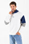 Men's Hooded Judge Me Printed 3İp Sweatshirt White - 25K 5299 - 2
