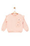 Girl's Sweatshirt Fleece-Lined Fabric Pink Long Sleeve Floral Pattern Children's Sweat - 3