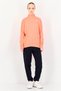 Women Sportswear Fit Long Sleeve Outdoor Sweatshirt, Peach - 4
