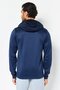 Men Sportswear Fit Long Sleeve Outdoor Full Zip Sweatshirt, Navy Blue - 3