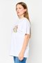 Minions Women Crew Neck Short Sleeve Graphic Print T-Shirt, White - 3