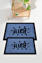 Digital Printed Washable and Non-Slip Based Bath Mat with Writing on It Toilet Set