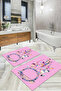 Digital Printed Washable and Non-Slip Based Colorful Bird Feather Model Bath Mat Toilet Set - 5