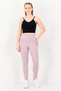 Women Tight Fit Yoga 7/8 Leggings, Mauve - 4