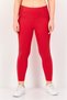 Women Dri Fit Brand Logo Yoga Leggings, Red