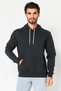 Men Sportswear Fit Long Sleeve Outdoor Hoodie, Heather Black