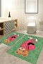 Digital Printed Washable and Non-Slip Based Elephant Man Patterned Bath Mat Toilet Set - 6