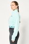 Women Sportswear Fit Long Sleeves Outdoor Sweatshirt, Mint Green - 4