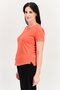 Women Sportswear Fit Short Sleeve UV Protection Training Top, Red - 2