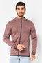Men Sportswear Fit Long Sleeve Outdoor Full Zip Hoodie, Mauve