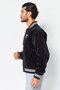 Men Loose Fit Long Sleeve Outdoor Bomber Jacket, Black - 2