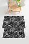 Digital Printed Washable and Non-Slip Based Palm Leaf Patterned Bath Mat Toilet Set