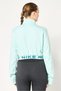 Women Sportswear Fit Long Sleeves Outdoor Sweatshirt, Mint Green - 3