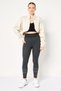 Women Sportswear Fit Long Sleeve Outdoor Crop Jacket, Cream - 3