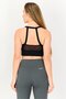 Women Dri Fit Brand Logo Sports Bra, Black - 3