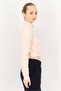 Women Sportswear Fit Long Sleeves Outdoor Sweatshirt, Peach - 2