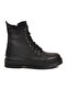 Black Leather Women's Boots with Fur Inside 525383 Z - 2