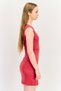 Women Tight Fit Sleeveless Outdoor Mini Dress, Dark Pink - 2