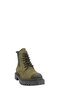Khaki Suede Real Leather Women's Boots with Elastic Sides - 2