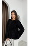 Women's Black New Season Crew Neck Spanish Sleeve Stylish Knitwear Sweater. 2559 - 2