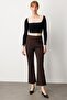 Bead Detailed Flared Women's Trousers 1083 - 3