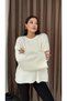 Women's Cream New Season Crew Neck Spanish Sleeve Stylish Knitwear Sweater. 2559 - 4