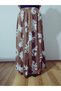 Elastic Waist Vibrant Colorful Patterned Viscose Printed Fabric Maxi Skirt Oversized Size 42 Weight 110 Kilos - 3