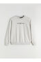 Crew Neck Printed Men's Thick Sweatshirt - 5