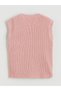Lcw Kids Pink Crew Neck Girls' Knitwear Vest - 3