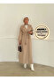 Full Length Hijab Cashmere Coat/Cuffed Belted Cashmere Women's Coat - 4