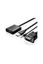 محول VGA إلى HDMI مع دعم الصوت - محول صور عالي الدقة 1080 بكسل - متوافق مع الكمبيوتر - 6