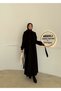 Full Length Hijab Cashmere Coat/Cuffed Belted Cashmere Women's Coat - 5