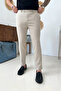 Men's Regular-Fit Premium Quality Old Money Fabric Trousers Beige - 3