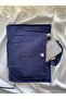 Dark Blue 16X21 Water Repellent Fabric Quran and Memorization Book Bag – Heart Pattern Dtf Printed - 4