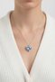 Steel Dolphin Heart Necklace 45 cm |   Silver Color Non Tarnish Jewelry Women Steel Necklace - 6