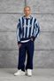 Men's Knitwear 251 Polo Collar Knitwear Blue Oversize Knitwear Fabric - 4